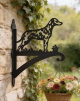 Digital Illustration of the Dalmatian Dog Iron Hanging Basket Bracket Mounted on a Wall Digital Illustration of the Dalmatian Dog Iron Hanging Basket Bracket Mounted on a Wall