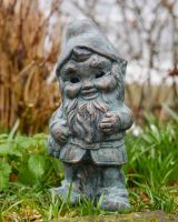 Digital illustration of ‘Hodge’ the Garden Gnome in Cast Aluminium - Verdigris