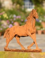Digital illustration of Rustic Cast Iron "Horse in Gallop" Garden Sculpture