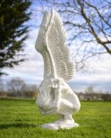 Digital illustration of ‘Solitude’ Angel Garden Sculpture in Cast Aluminium