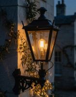 Digital Illustration of the 102 x 54cm Black Dorchester Wall Lantern on Corner Bracket Lit up at Night Digital Illustration of the 102 x 54cm Black Dorchester Wall Lantern on Corner Bracket Lit up at Night
