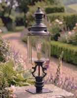 Digital Illustration of the 145cm Belgravia Pillar Light and Lantern Set Mounted on a Stone Garden Pillar