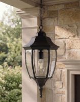Digital Illustration of the "Barnet" Chain Hanging Lantern Suspended over a House Entranceway