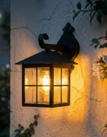 Digital Illustration of the "Halifax" Traditional English Top Fix Wall Lantern Lit up at Night
