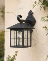 Digital Illustration of the "Halifax" Traditional English Top Fix Wall Lantern Mounted on a Classic White Coloured Garden Wall