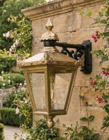Digital Illustration of the 61 x 46cm Standard Antique Brass Hanging Wall Lantern Mounted on a Traditional Stone Garden Wall Digital Illustration of the 61 x 46cm Standard Antique Brass Hanging Wall Lantern Mounted on a Traditional Stone Garden Wall