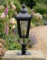 Digital Illustration of the 71cm Victorian Pillar Light and Lantern Set Mounted on a Garden Pillar from a Front Facing View Digital Illustration of the 71cm Victorian Pillar Light and Lantern Set Mounted on a Garden Pillar from a Front Facing View