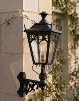 Digital Illustration of the 84 x 37cm Black Gothic Wall Lantern on Corner Bracket Mounted on a Sandstone Brick Building Digital Illustration of the 84 x 37cm Black Gothic Wall Lantern on Corner Bracket Mounted on a Sandstone Brick Building