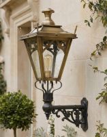 Digital Illustration of the 84 x 37cm Brass Gothic Wall Lantern on Ornate Bracket Mounted on a Sandstone Brick Home Digital Illustration of the 84 x 37cm Brass Gothic Wall Lantern on Ornate Bracket Mounted on a Sandstone Brick Home