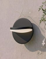 Digital Illustration of the "Alverton" Aluminium Garden Wall Light Mounted on a White Coloured Outside Wall