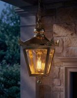 Digital Illustration of the Brass Victorian Chain Lantern Lit up at Night Digital Illustration of the Brass Victorian Chain Lantern Lit up at Night