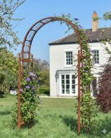 Digital Illustration of the Classic "Pinecrest" Rustic Rose Arch with Flowers