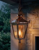 Digital Illustration of the Copper Victorian Lantern Hanging On Chain Lit up at Night Digital Illustration of the Copper Victorian Lantern Hanging On Chain Lit up at Night