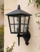 Digital Illustration of the "Dalston" Traditional Wall Lantern Mounted on a Cream Coloured Exterior Wall