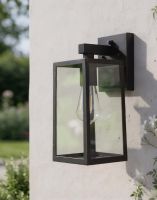 Digital Illustration of the Davenport Copper Garden Wall Light Mounted on a White External Wall