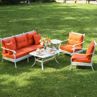 Digital Illustration of the Deluxe White "Elmswood" Outdoor Five Seater Sofa, Table & Chair Set Dressed For Dining Digital Illustration of the Deluxe White "Elmswood" Outdoor Five Seater Sofa, Table & Chair Set Dressed For Dining