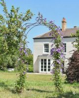 Digital Illustration of the "Dover" Ornate Rose Arch with Flowers
