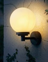 Digital Illustration of the Elmbridge Traditional Globe Wall Light Lit up at Night