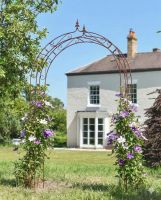 Digital Illustration of the Rustic "Hadleigh" Ornate Rose Arch with Flowers Digital Illustration of the Rustic "Hadleigh" Ornate Rose Arch with Flowers