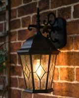 Digital Illustration of the Intricate Victorian Top Fix Wall Light Frosted Glass Illuminated at Night