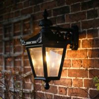 Digital Illustration of the Large Victorian Top-Fix Wall Lantern Illuminated at Night