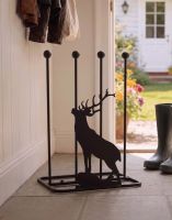 Digital Illustration of the Majestic Stag Double Boot Holder on a Grey Tile Floor Cottage Entrance Digital Illustration of the Majestic Stag Double Boot Holder on a Grey Tile Floor Cottage Entrance