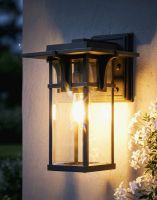 Digital illustration of the Medium Size Art Deco Antique Wall Lantern in Bronze Lit up at Night Digital illustration of the Medium Size Art Deco Antique Wall Lantern in Bronze Lit up at Night