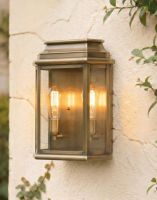 Digital Illustration of the "Osterley" Traditional Double Wall Lantern Mounted on a White Coloured Building Wall