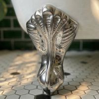 Digital Illustration of the Polished Aluminium Claw Bath Feet Displayed in a Contemporary Bathroom