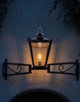 Digital Illustration of the Polished Nickel Victorian Bow Bracket Light Lit up at Night Digital Illustration of the Polished Nickel Victorian Bow Bracket Light Lit up at Night