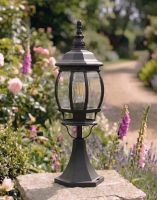 Digital illustration of the Small Tourega Pillar Light Mounted on a Stone Garden Wall Pillar