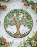 Digital Illustration of the Scarlet Bounty Silhouette Garden Wall Art Mounted on a White Garden Wall with Flowers Digital Illustration of the Scarlet Bounty Silhouette Garden Wall Art Mounted on a White Garden Wall with Flowers