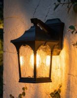 Digital Illustration of the Traditional "Adara" Top Fix Wall Lantern Lit up at Night