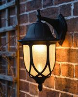 Digital Illustration of the Traditional "Icy Splendor" Frosted Glass Top Fix Outdoor Wall Lantern Illuminated at Night Digital Illustration of the Traditional "Icy Splendor" Frosted Glass Top Fix Outdoor Wall Lantern Illuminated at Night