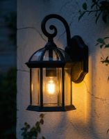 Digital Illustration of the Traditional "Ramona" Outdoor Top Fix Lantern Lit up at Night