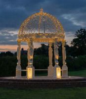 Digital representation of "The Imperial Adariani" Gazebo lit up at night