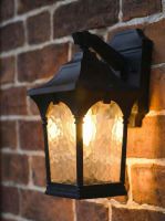 digital representation of Traditional "Adara" Top Fix Wall Lantern lit up at night digital representation of Traditional "Adara" Top Fix Wall Lantern lit up at night