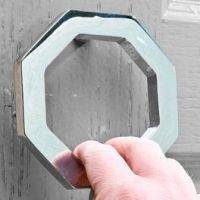 Bright Chrome Octagonal Door Knocker