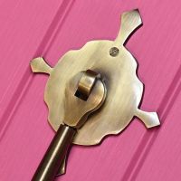 Close up of door knocker mounting plate Close up of door knocker mounting plate