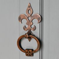 French style antique copper ornate door knocker