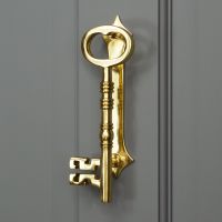 Polished Brass Key Door Knocker