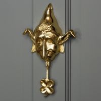 Polished Brass Lucky Elf Door Knocker Polished Brass Lucky Elf Door Knocker