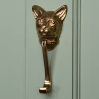 Polished Brass Cat Head Door Knocker Polished Brass Cat Head Door Knocker