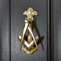 Polished Brass Masonic Door Knocker