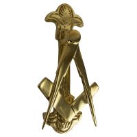 Polished Brass Masonic Door Knocker