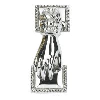 Bright Chrome Hand Door Knocker