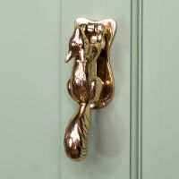 Polished Solid Brass Squirrel Door Knocker Polished Solid Brass Squirrel Door Knocker