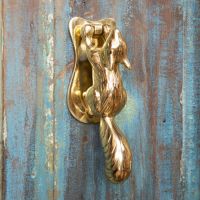Polished Solid Brass Squirrel Door Knocker Polished Solid Brass Squirrel Door Knocker