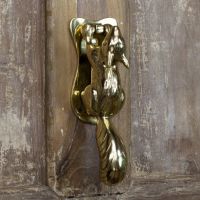Polished Solid Brass Squirrel Door Knocker Polished Solid Brass Squirrel Door Knocker