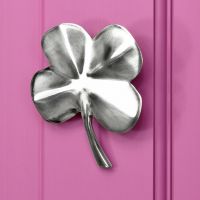 Bright Chrome 4 leaf Clover Door Knocker